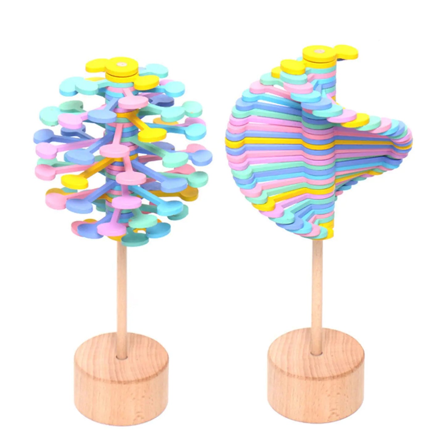 Wooden Spiral Lollipop Stress Relief Toy