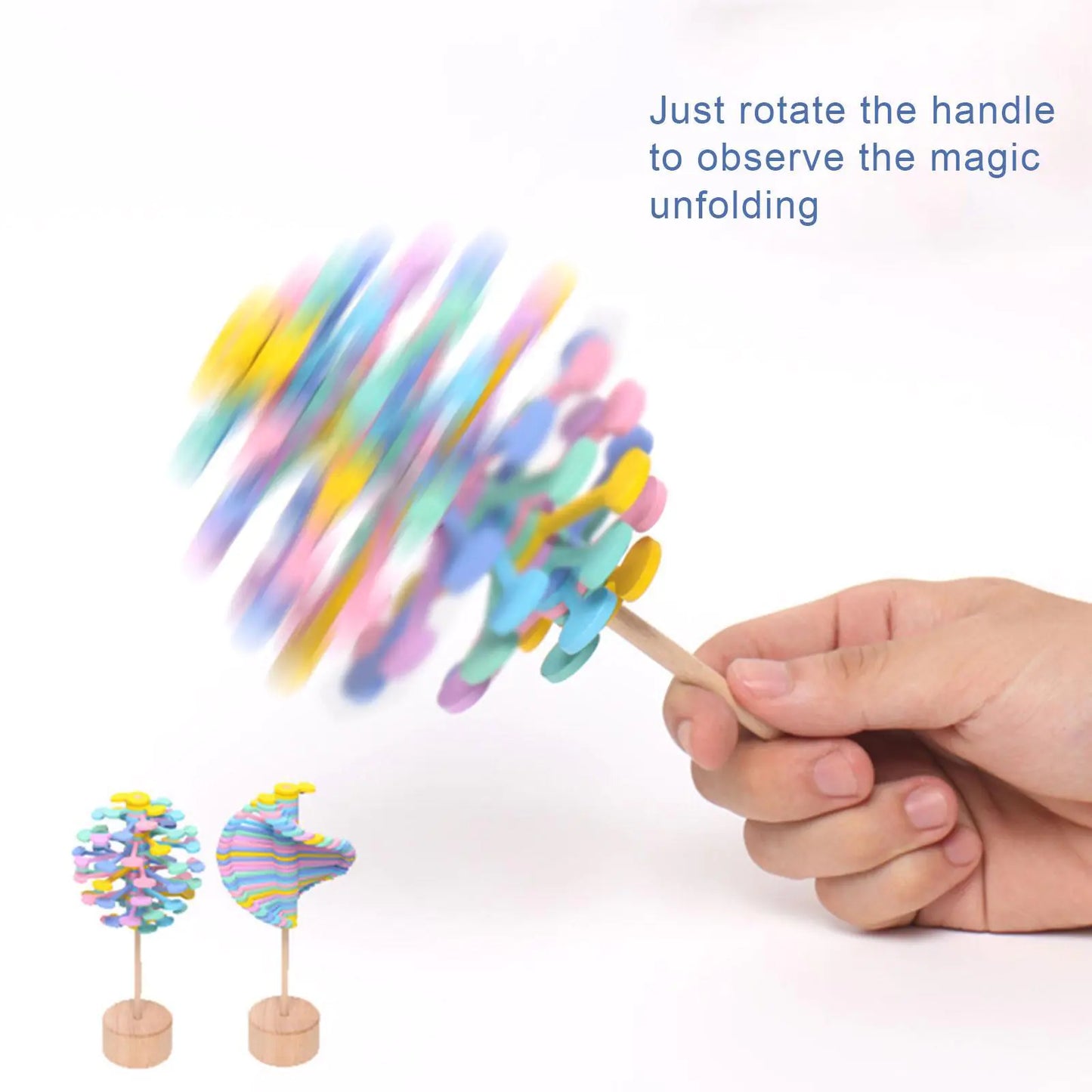 Wooden Spiral Lollipop Stress Relief Toy